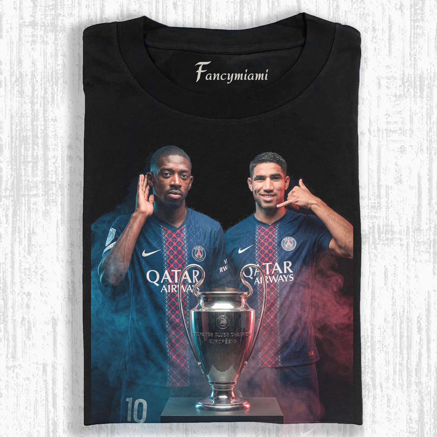 Ousmane Dembélé & Achraf Hakimi – Vintage Washed Grafik-T-Shirt