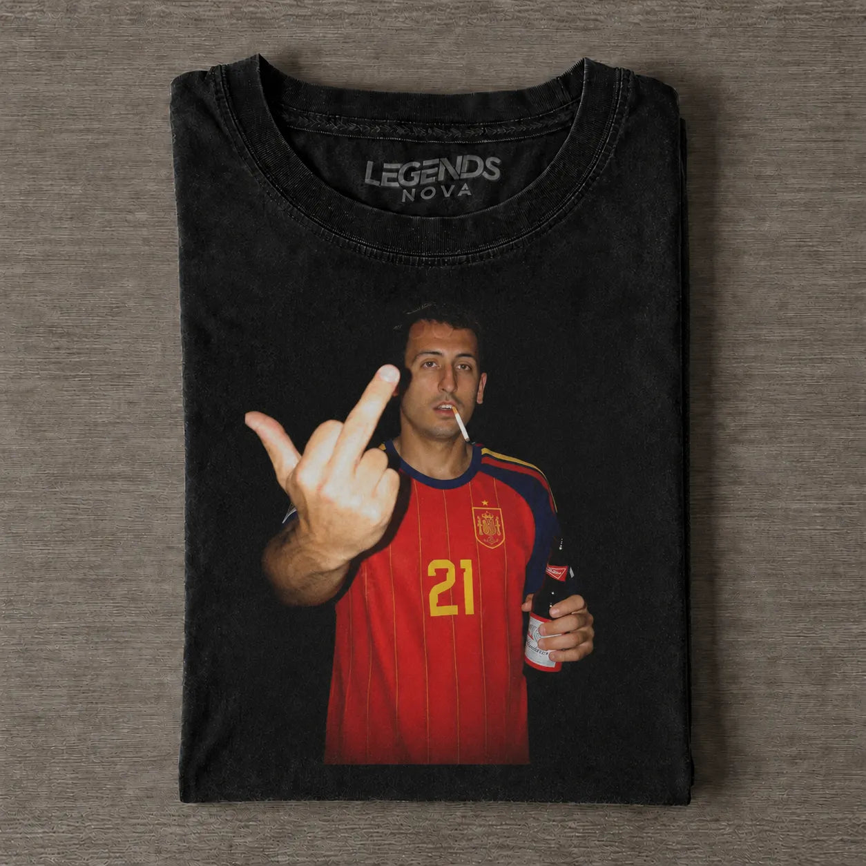 Vintage T-Shirt im spanischen Fußballstil