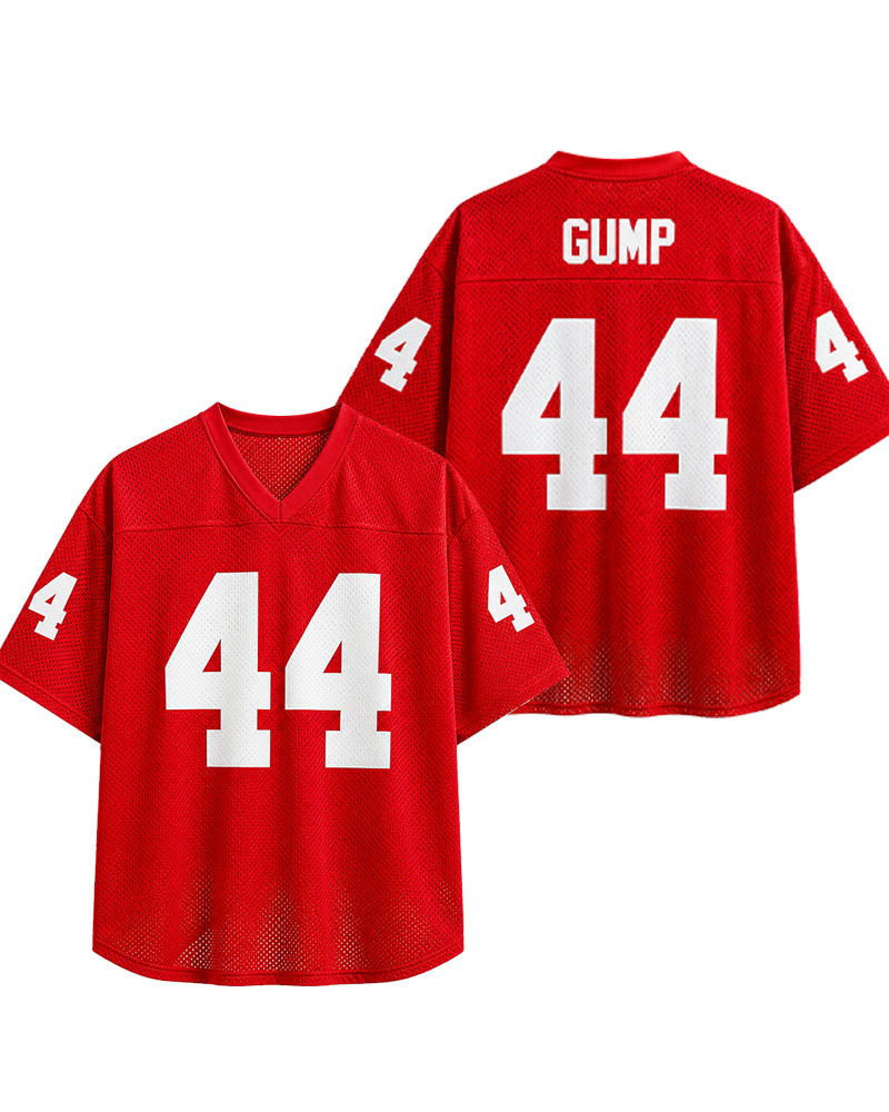 TheRetroTee Campus Sports Movie-Inspired #44 Red Mesh Football Jersey
