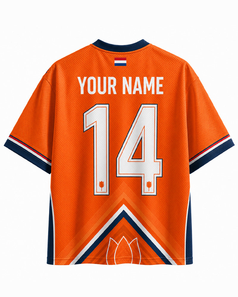 TheRetroTee Custom Name Number Netherlands Soccer Mesh Jersey