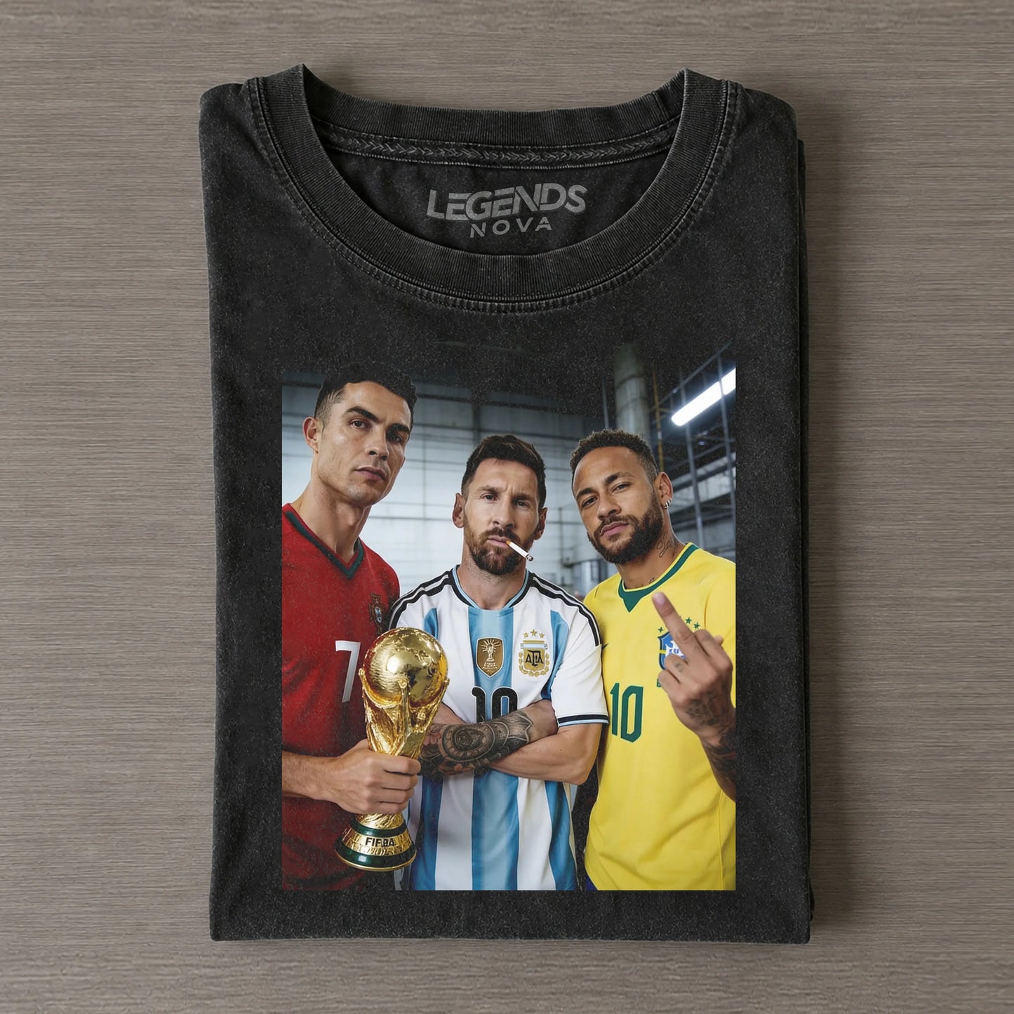 Drei Könige vereint: Cristiano Ronaldo & Lionel Messi & Neymar Jr. T-Shirt