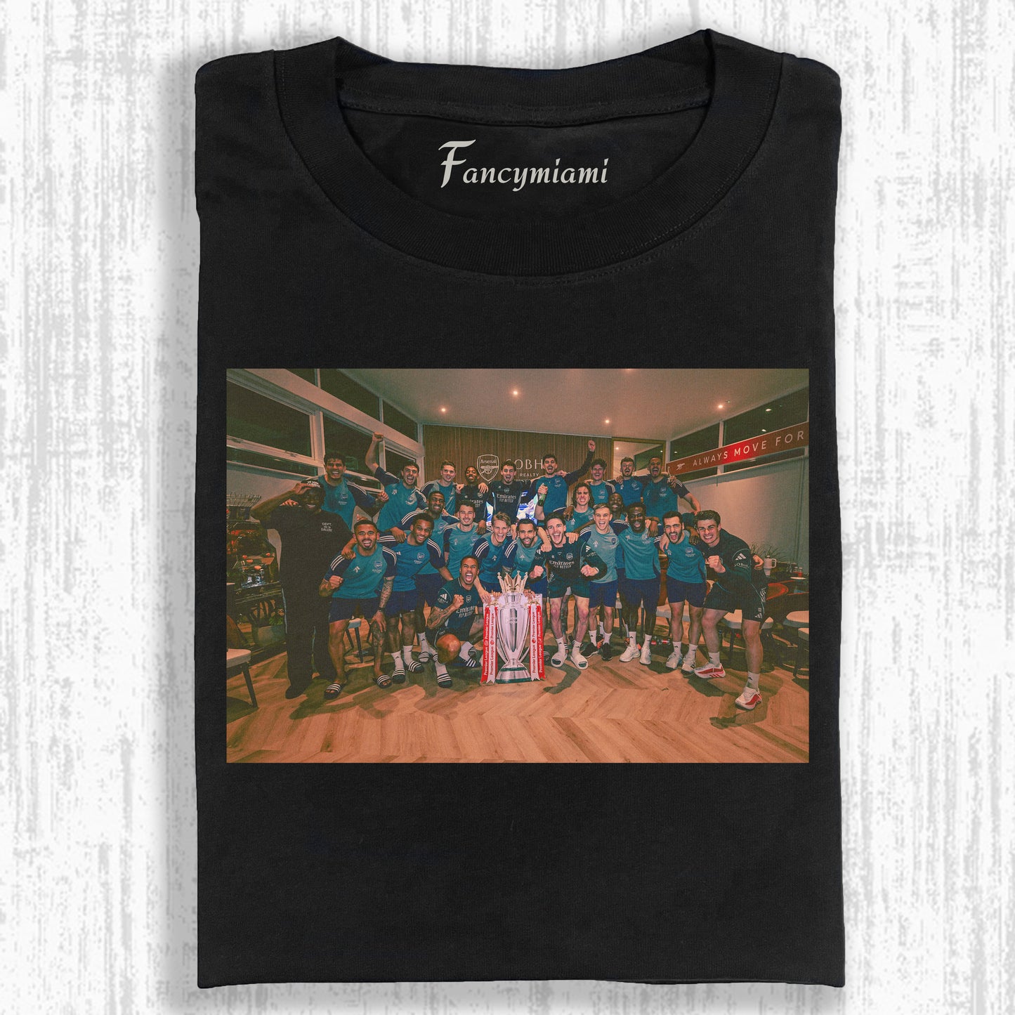 T-SHIRT VINTAGE DE L'ÉQUIPE CHAMPIONNE DE FOOTBALL EFFET VIEILLI