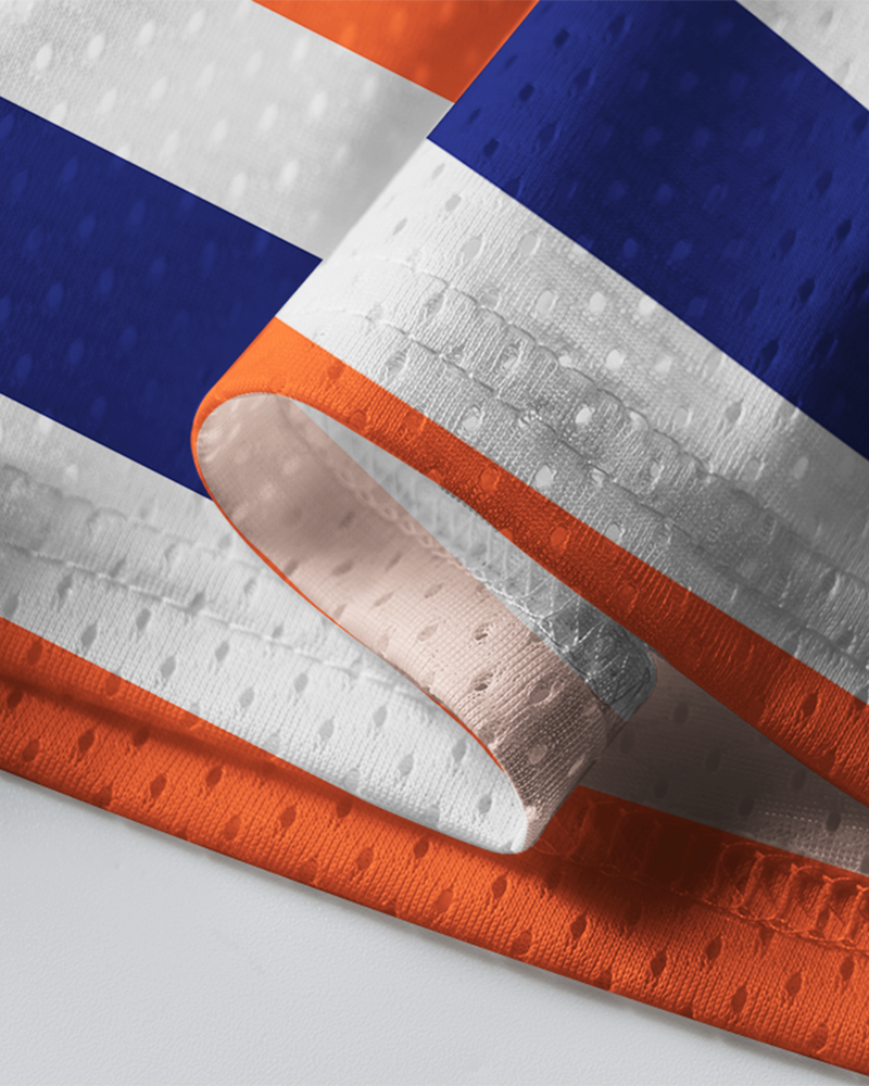 TheRetroTee Enforcer #69 Blue Hockey Movie-Inspired Fan Mesh Jersey