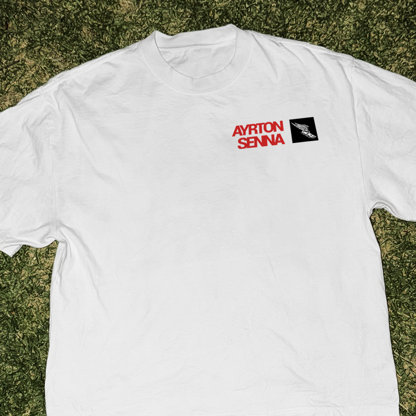 Ayrton Senna 'God Lap' Xerox Heavyweight White Tee