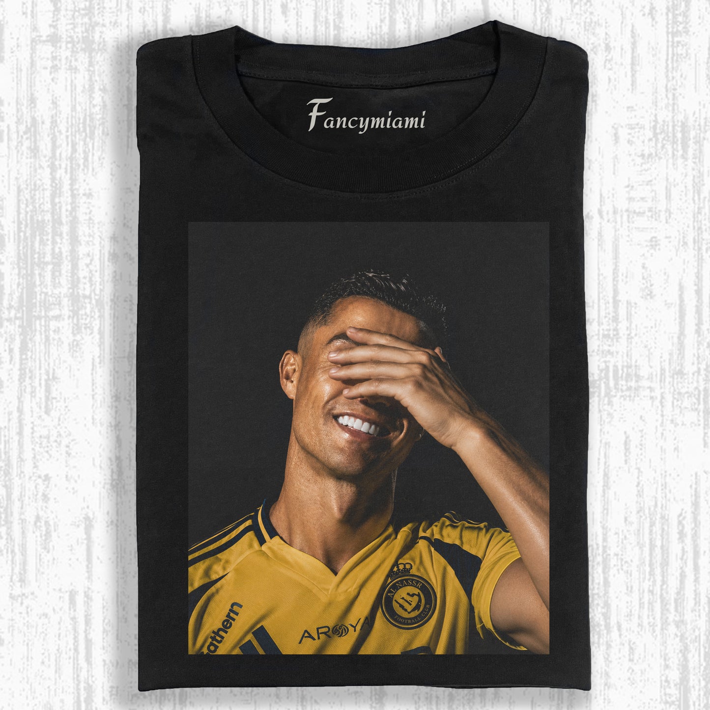 RETRO FUSSBALLLEGENDE PORTRÄT VERBLASENES GRAFIK-T-SHIRT