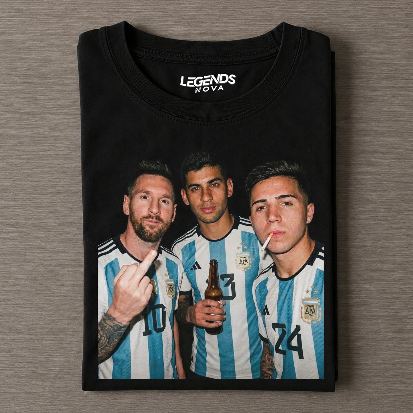 Enzo Fernandez & Lionel Messi & Cristian Romero Tee