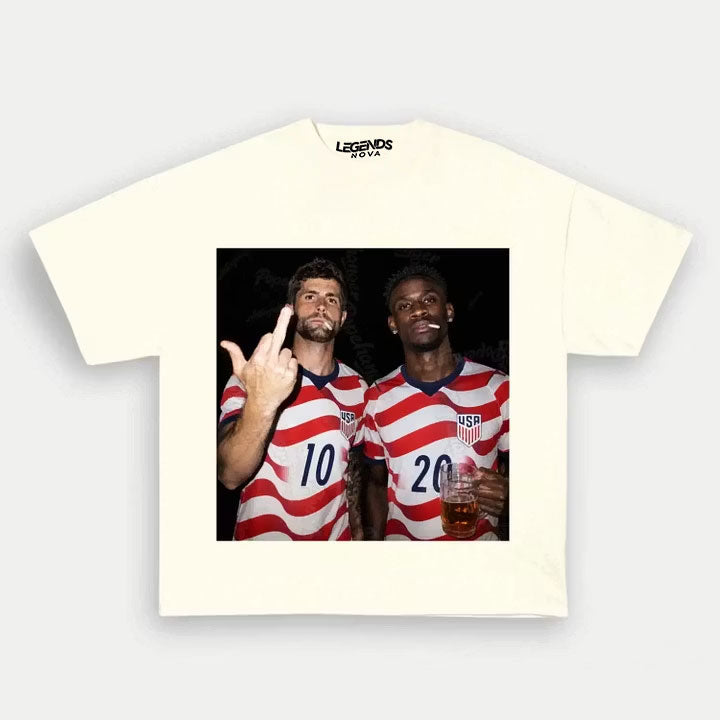 Christian Pulisic & Folarin Balogun USA TEE 1.9