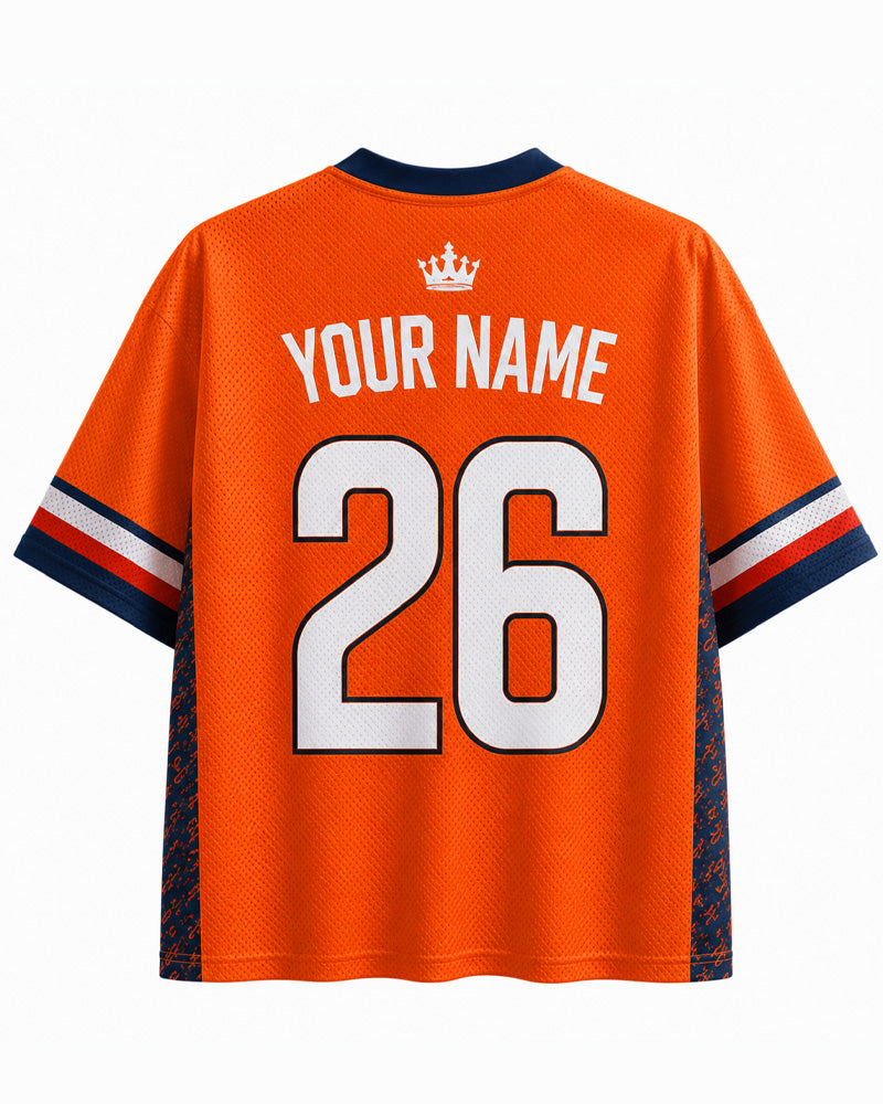 TheRetroTee Individuelles Name Nummer Niederlande Fußball-Mesh-Trikot