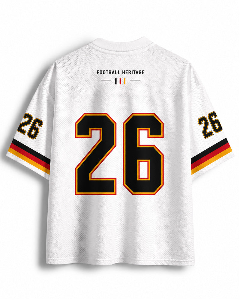 TheRetroTee Deutschland Klassisches Fußball Fan Mesh Trikot