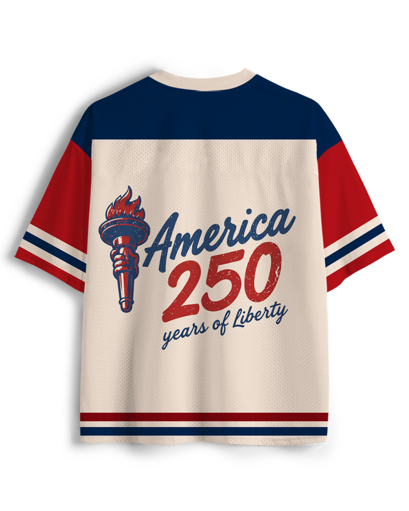TheRetroTee 250 Jahre Freiheit Vintage Mesh Jersey
