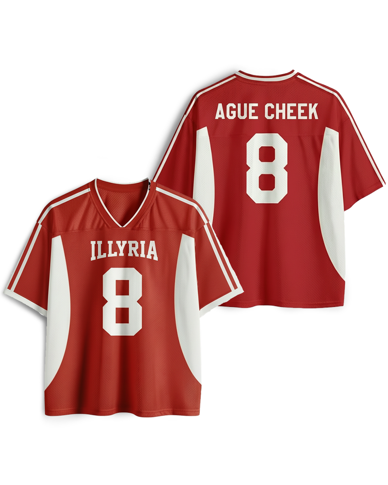 TheRetroTee Vintage Illyria Nr. 8 Retro Fußballtrikot aus Mesh