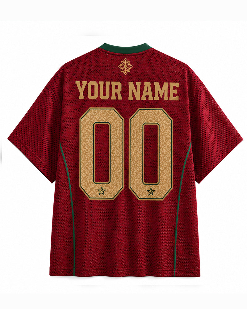TheRetroTee Maillot Personnalisé de Football Maroc en Maille