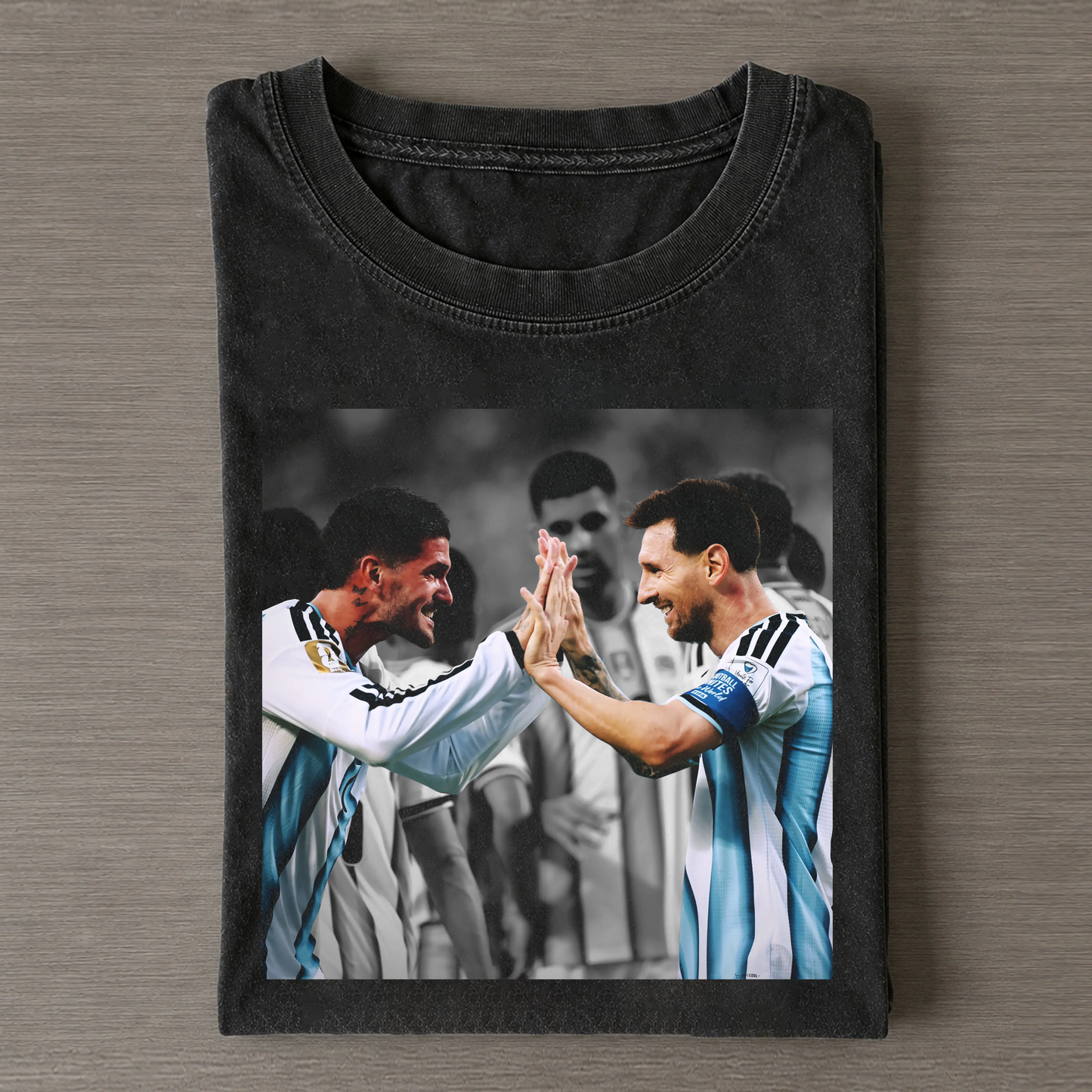 Messi & De Paul High Five Vintage Washed Tee