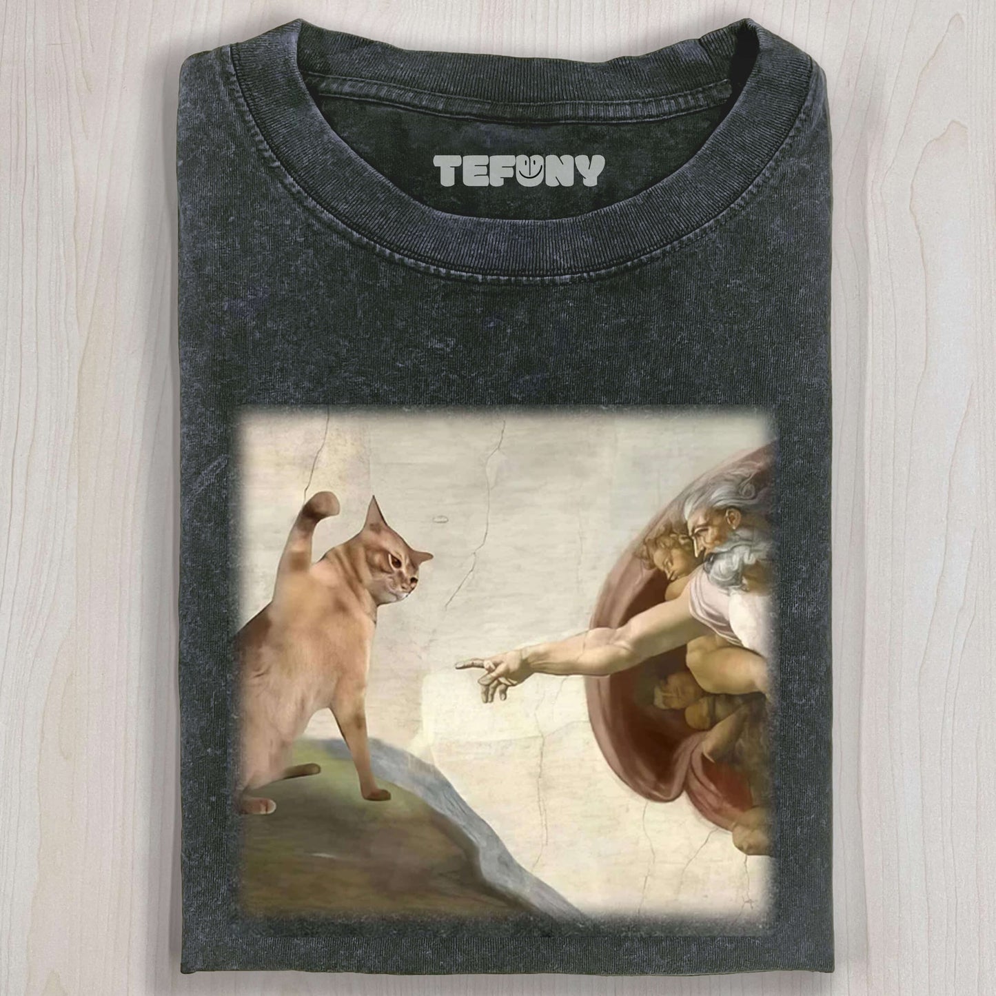 CAT - VERSION 'THE CREATION OF ADAM T-SHIRT