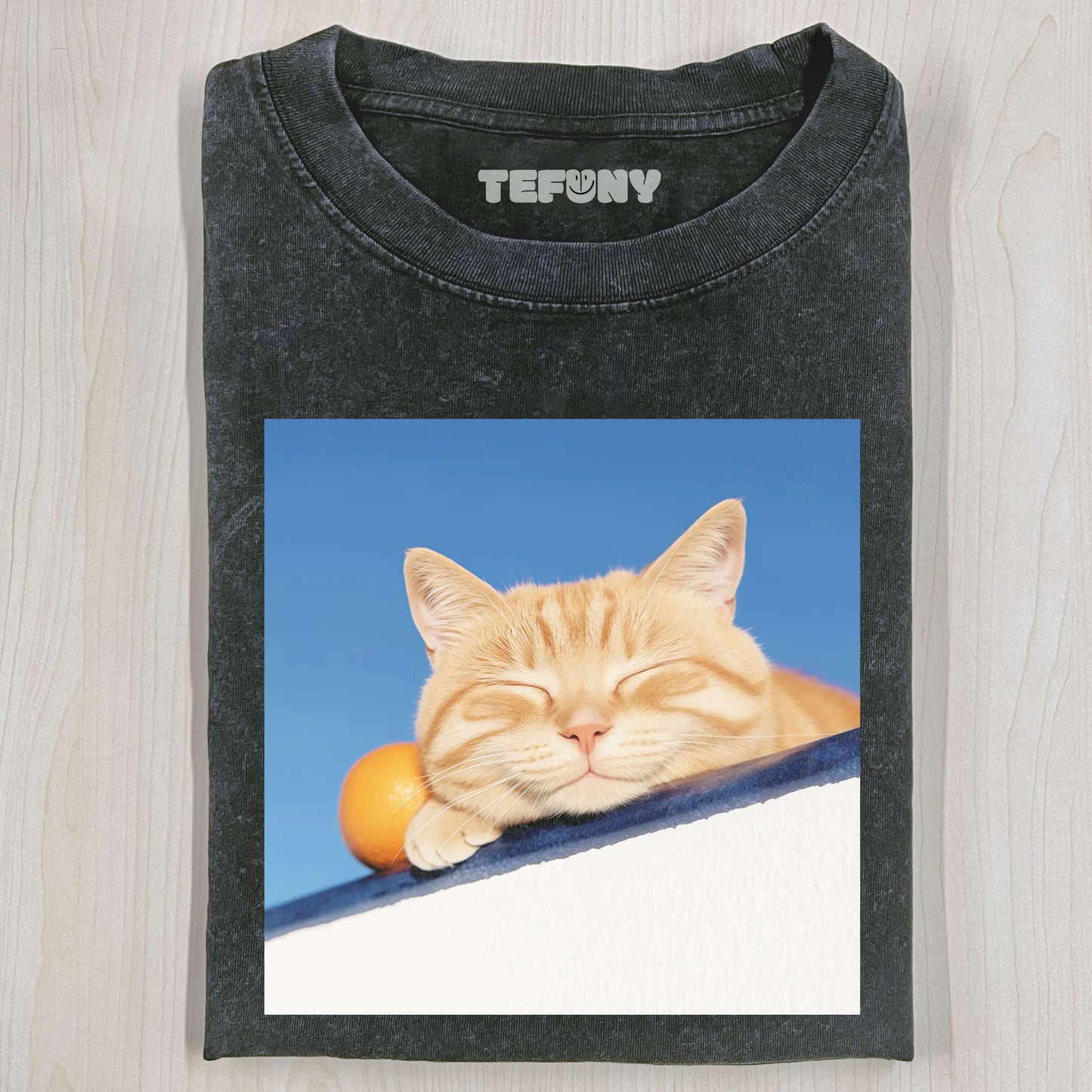 CAT LYING DOWN SLEEPING T-SHIRT