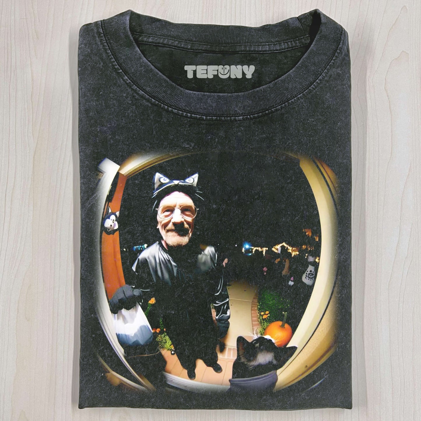 CAT PLAYING WITH T-SHIRT