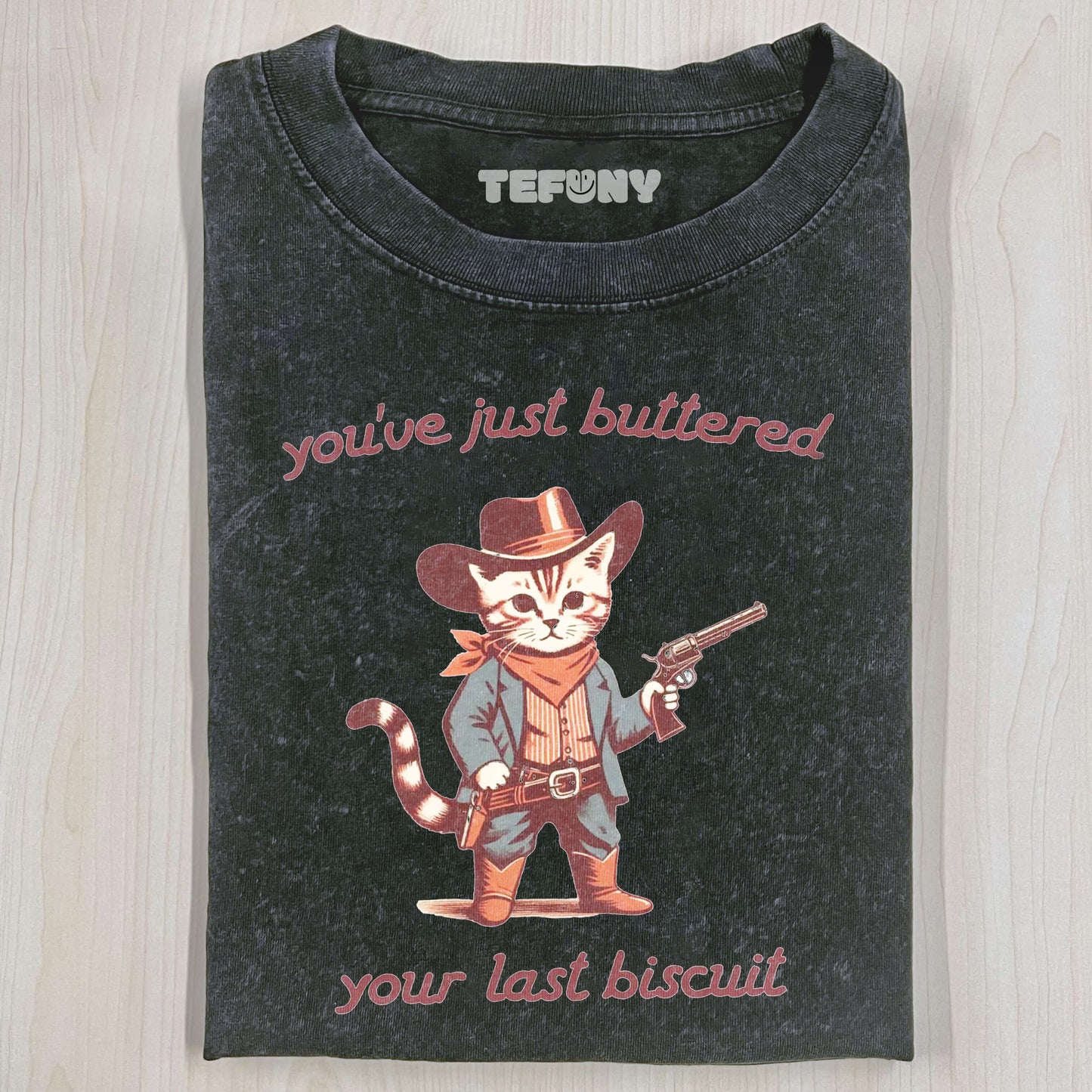 FUNNY COWBOY CAT T-SHIRT