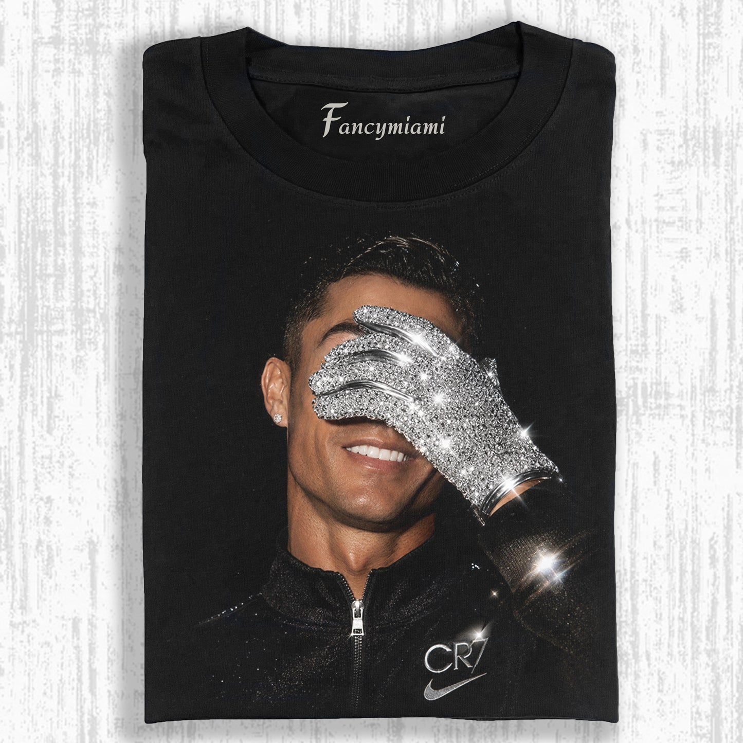 RETRO FOOTBALL LEGEND PORTRAIT FADED GRAPHIC TEE