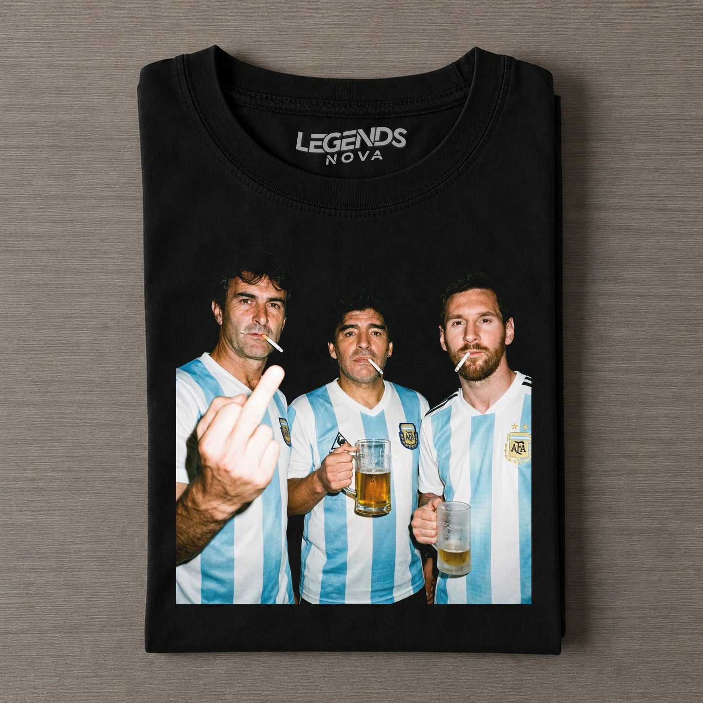 Mario Kempes & Diego Maradona & Lionel Messi Argentina Legends T-shirt