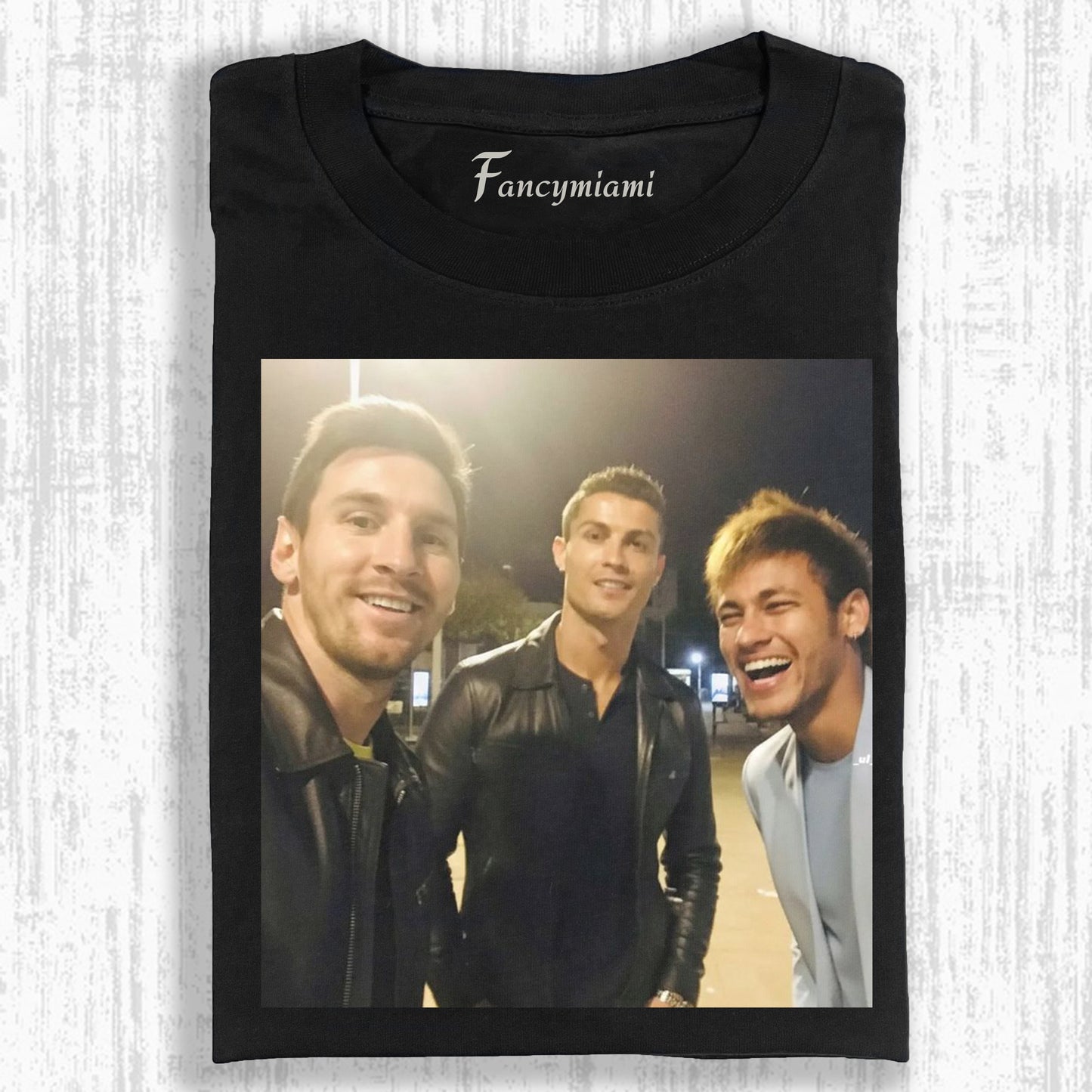 RETRO FOOTBALL LEGEND PORTRAIT FADED GRAPHIC TEE