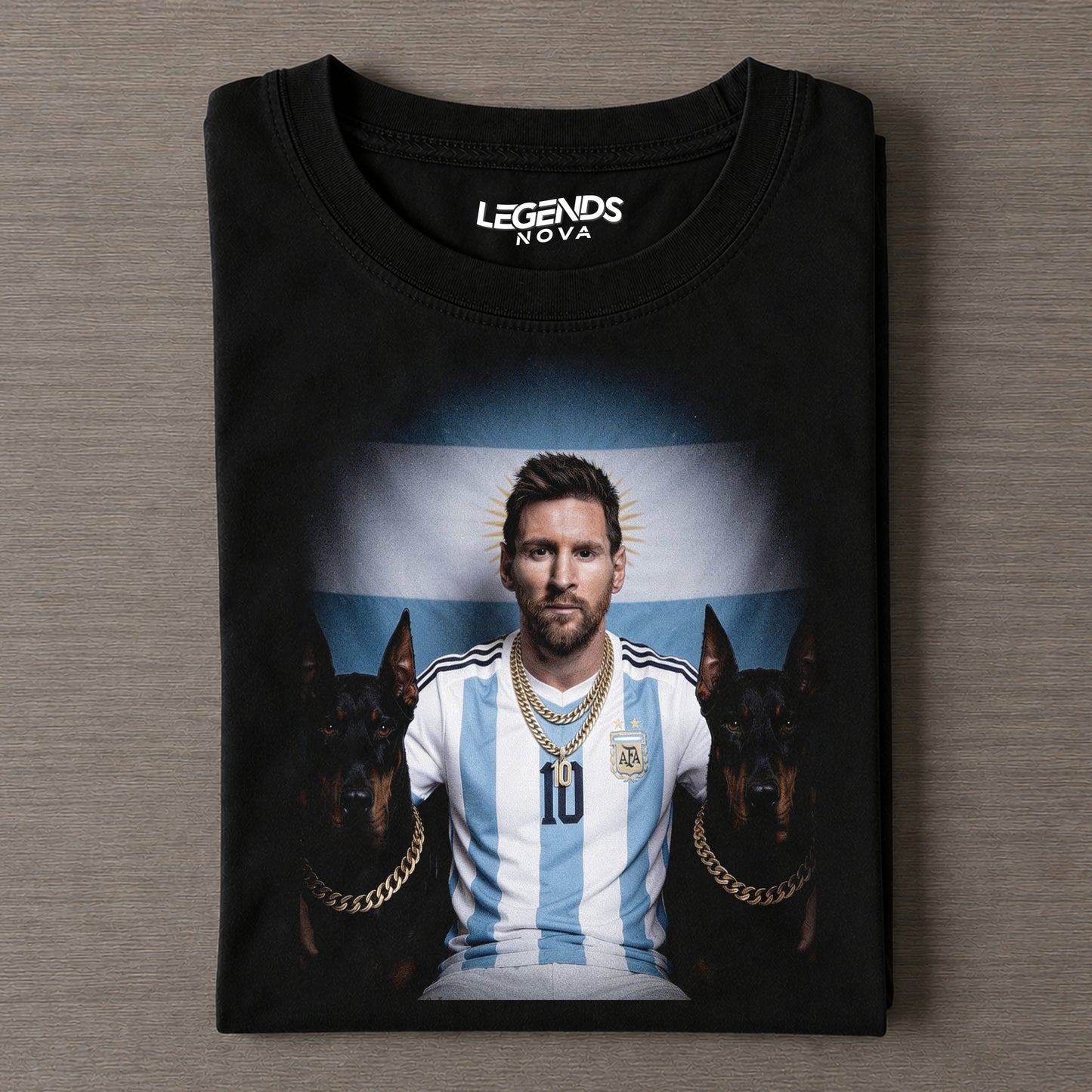 Lionel Mess & Doberman Pinscher TEE