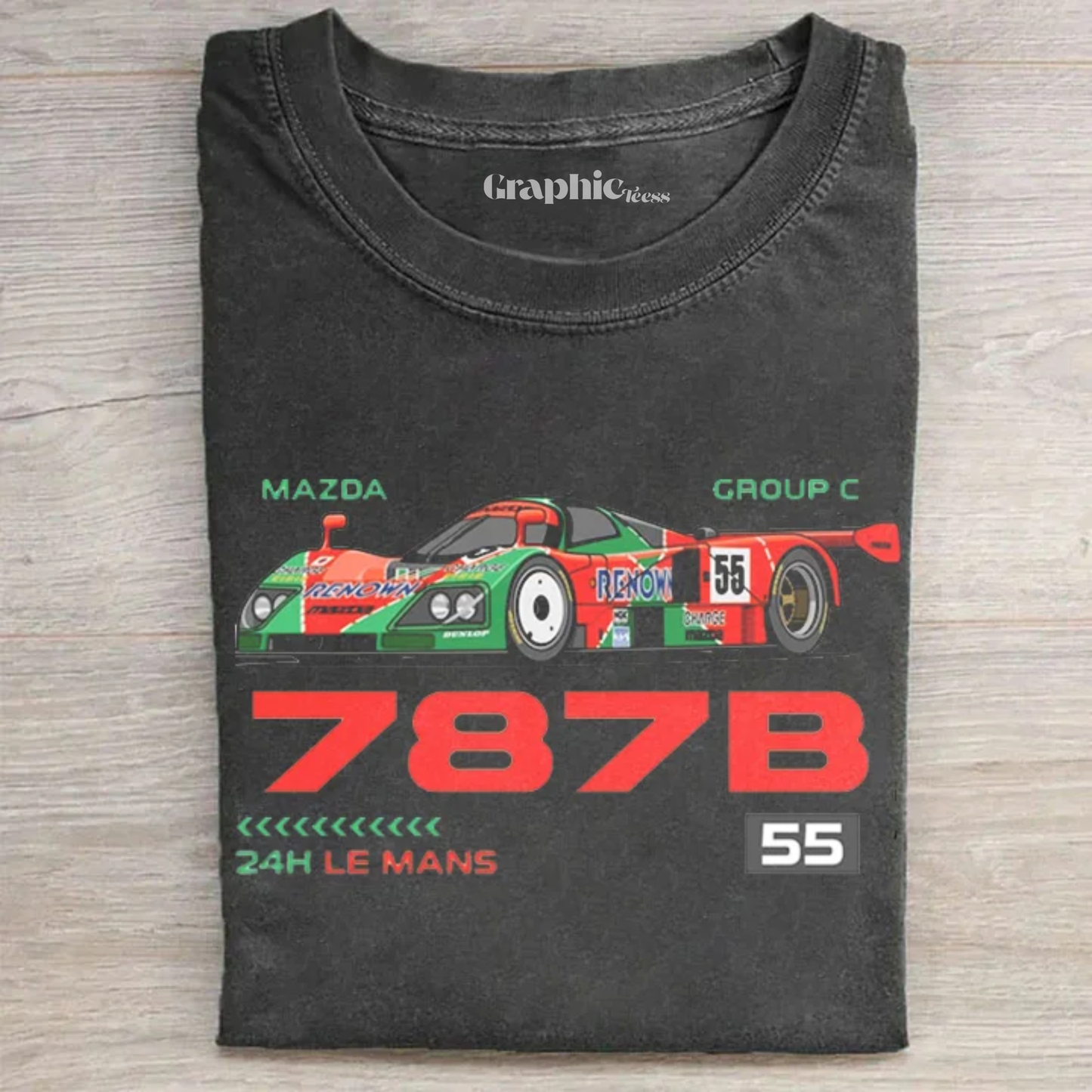 No.55 Mazda Le Mans Legend Vintage Washed Short Sleeve Tee