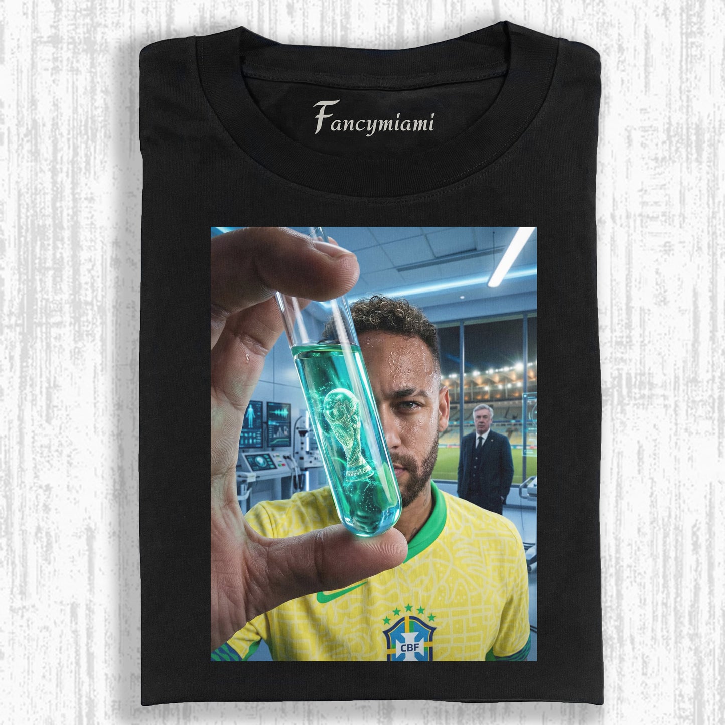 VINTAGE FUSSBALLSTAR DISTRESSED GRAPHIC T-SHIRT
