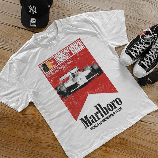 1983 'Belguim Grand Prix' Heavy White Tee