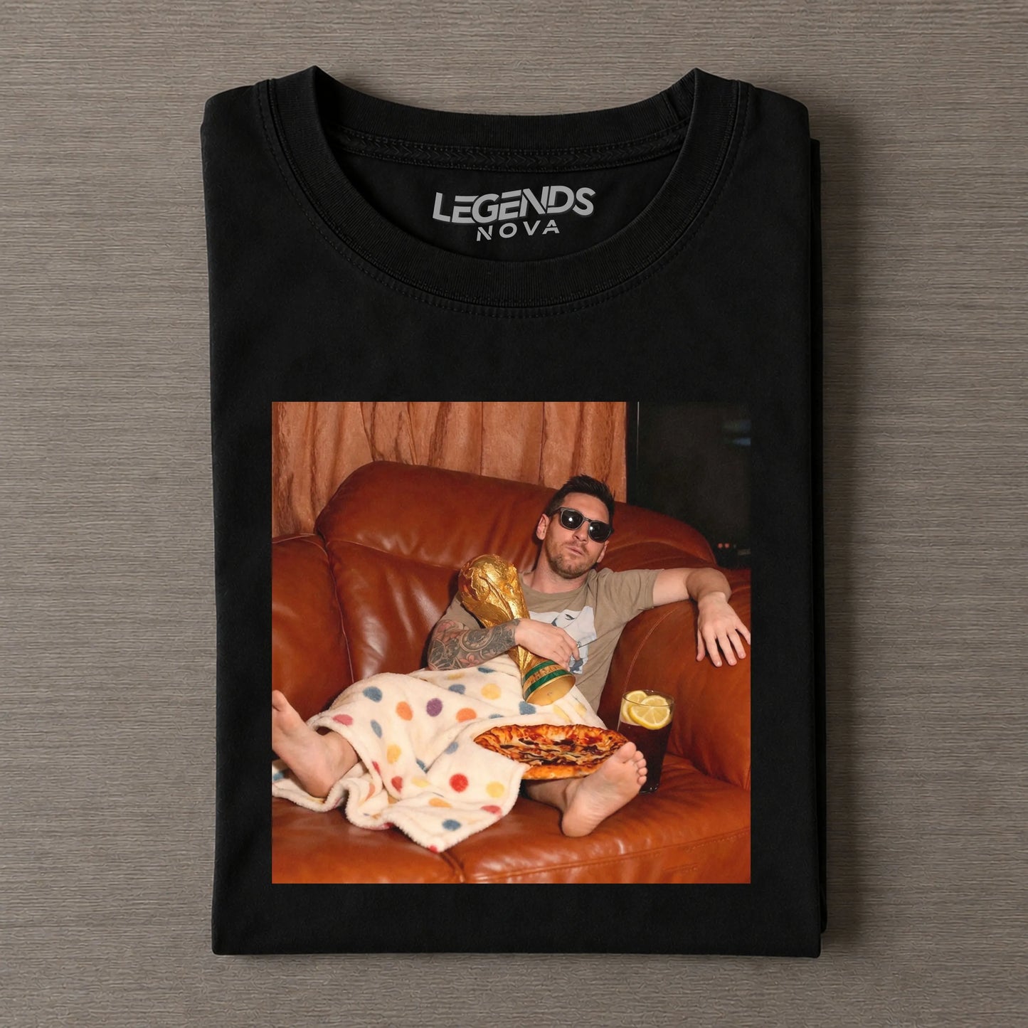 Lounging Messi Argentina Funny Vintage Tee