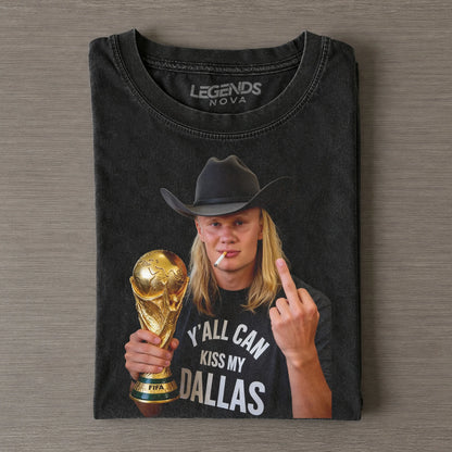 Cowboy Haaland Weltmeisterschaft Stinkefinger Vintage Washed T-Shirt
