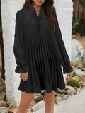 Autumn Long Sleeve Casual Loose Female Elegant Mini Dress