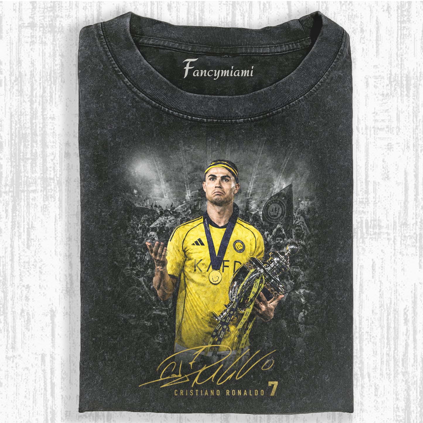VINTAGE YELLOW KIT FOOTBALL CHAMP DISTRESSED TEE