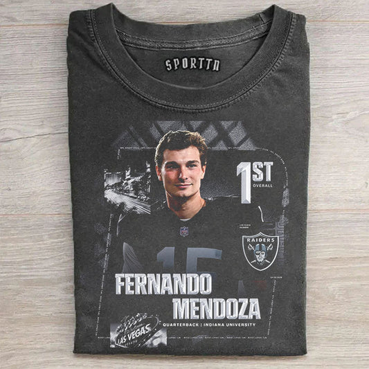 Fernando Mendoza Raiders NFL No. 1 pick T-shirt