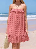 Ruffled Swiss Dot Cami Dress