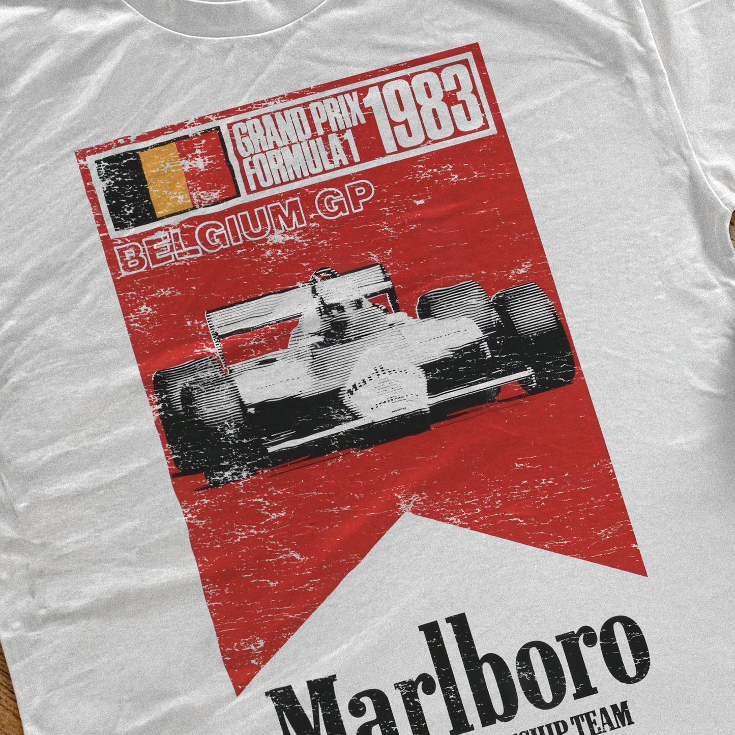 1983 'Belguim Grand Prix' Heavy White Tee