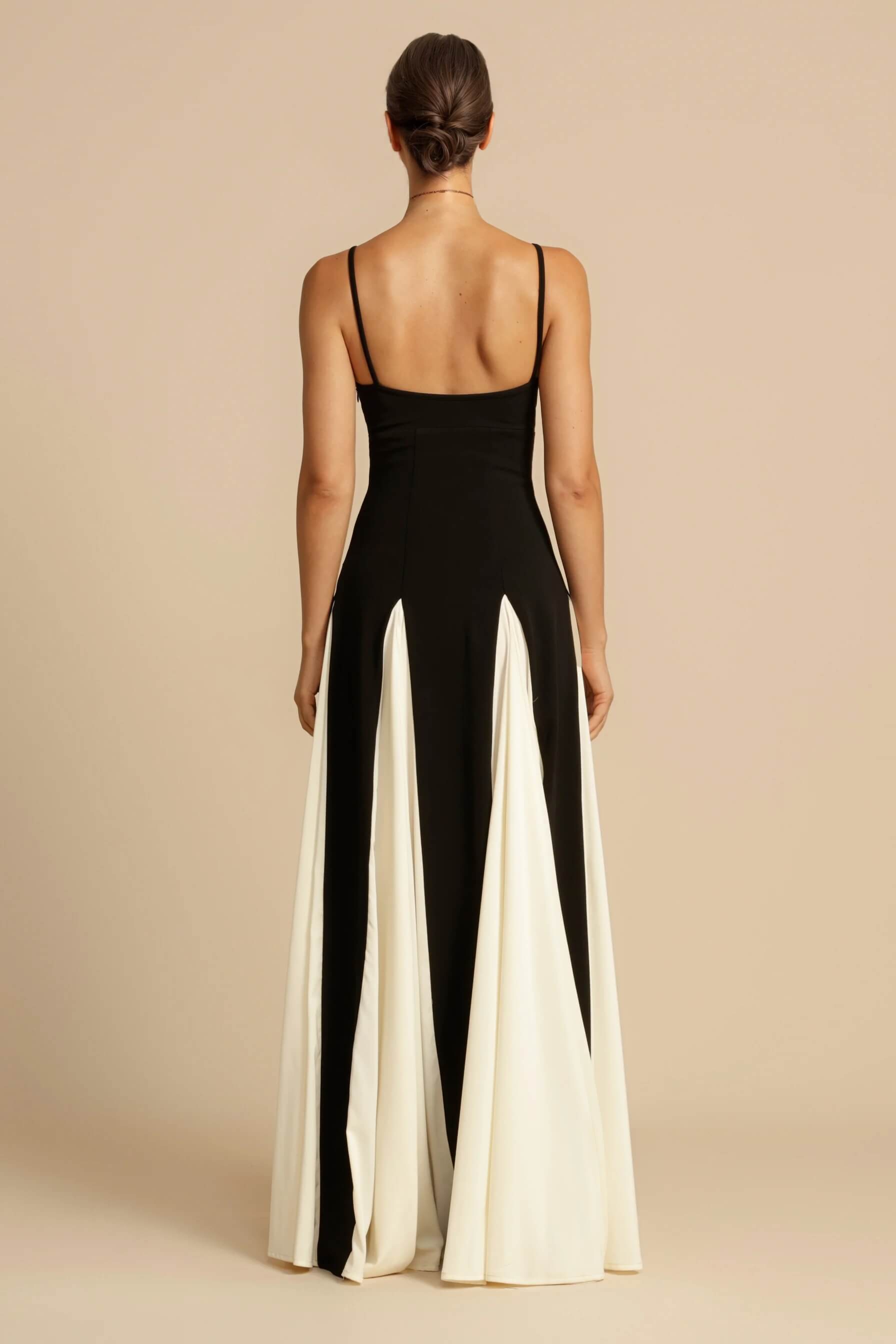 Elegance Panelled Tulle A-line Slip Maxi Dress