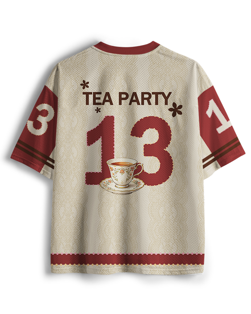 TheRetroTee Weird Stuff Girl 1990s Mesh Jersey