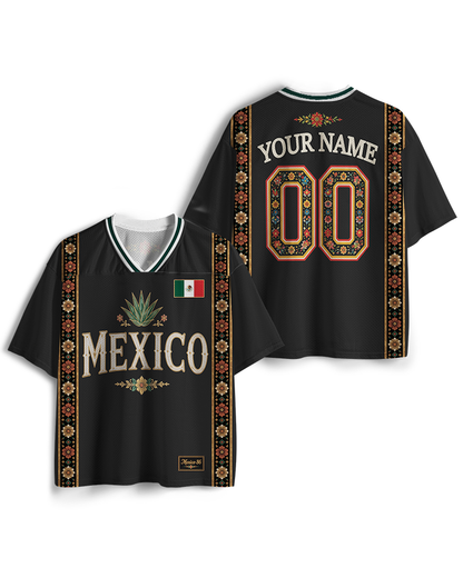 TheRetroTee Personalisiertes Mexiko Fußball-Mesh-Trikot