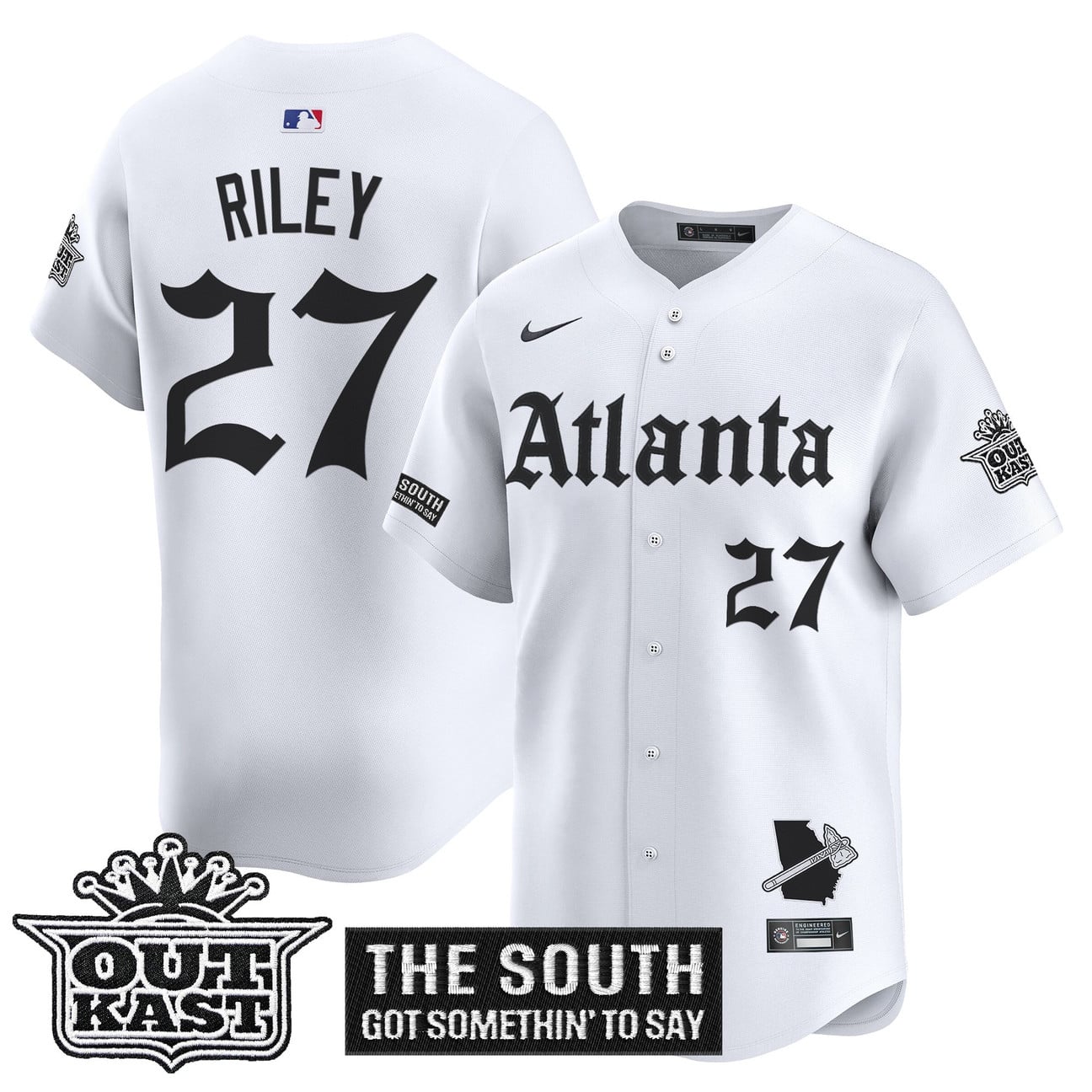 Atlanta Braves 'Gothic South x Outkast Edition' Vapor Premier Limited Jersey - All Stitched
