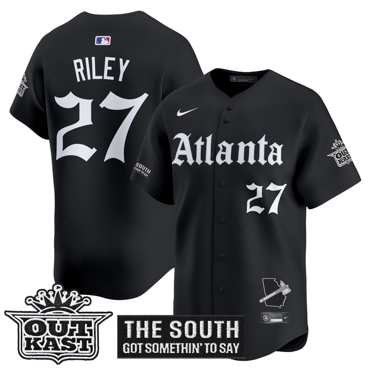 Atlanta Braves 'Gothic South x Outkast Edition' Vapor Premier Limited Jersey - All Stitched
