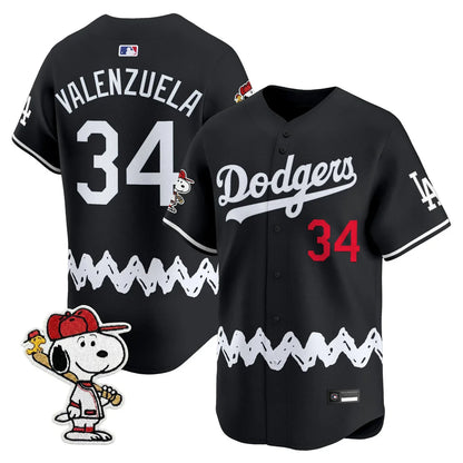 Men's Los Angeles Dodgers x Peanuts Vapor Premier Limited Jersey - Stitched