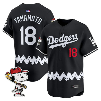 Men's Los Angeles Dodgers x Peanuts Vapor Premier Limited Jersey - Stitched