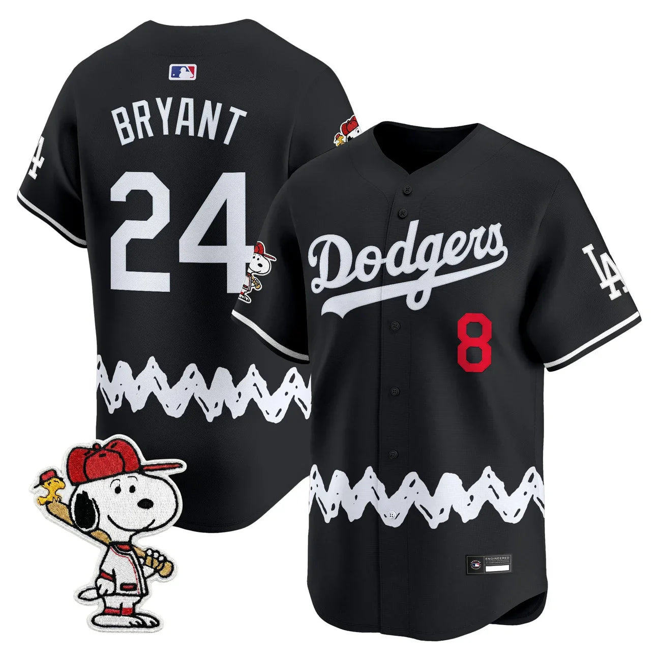 Men's Los Angeles Dodgers x Peanuts Vapor Premier Limited Jersey - Stitched