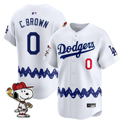 Men's Los Angeles Dodgers x Peanuts Vapor Premier Limited Jersey - Stitched