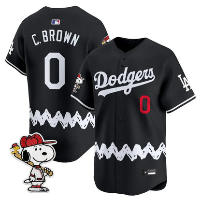 Men's Los Angeles Dodgers x Peanuts Vapor Premier Limited Jersey - Stitched