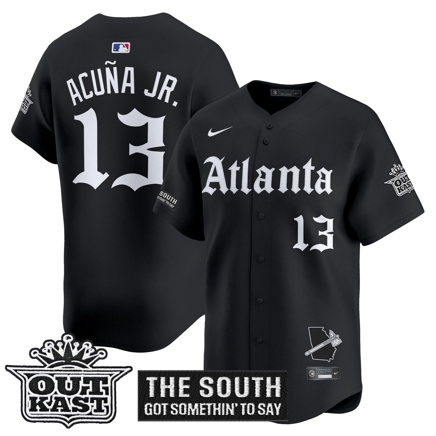 Atlanta Braves 'Gothic South x Outkast Edition' Vapor Premier Limited Jersey - All Stitched