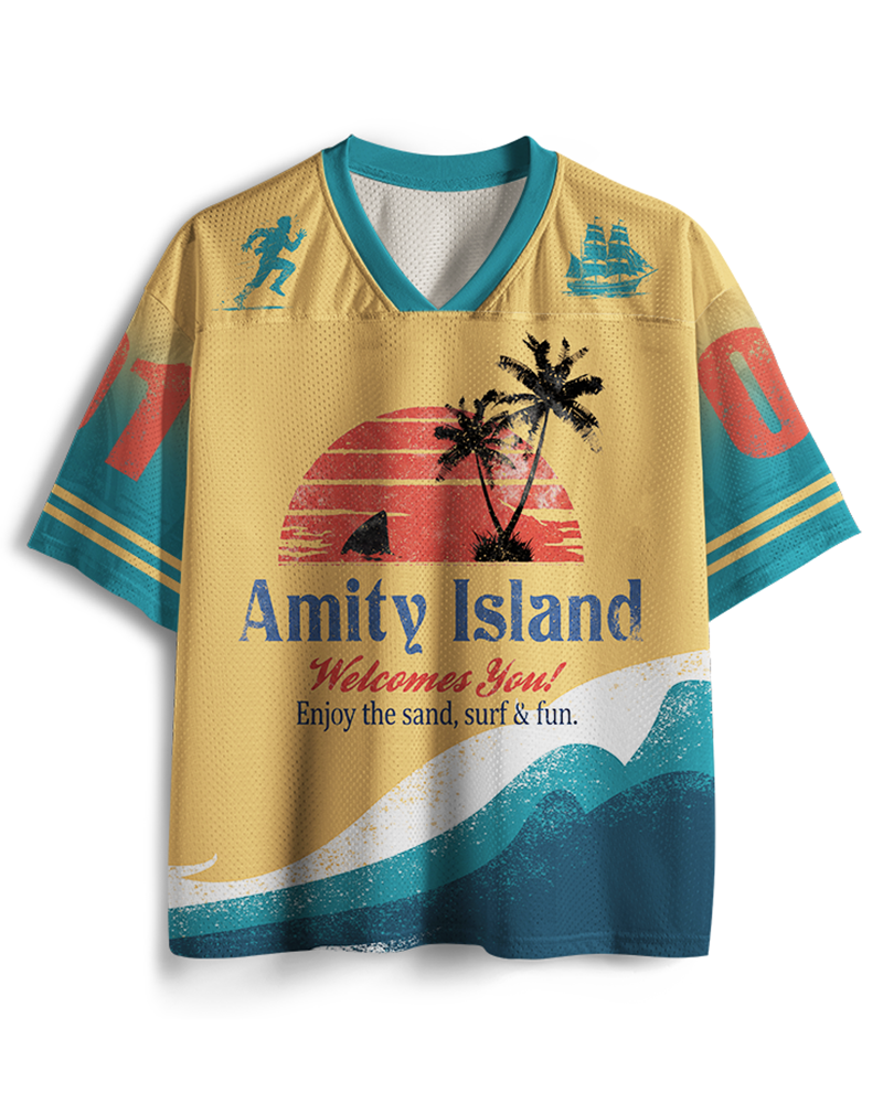 TheRetroTee Enjoy The Sand 1970s Mesh Jersey