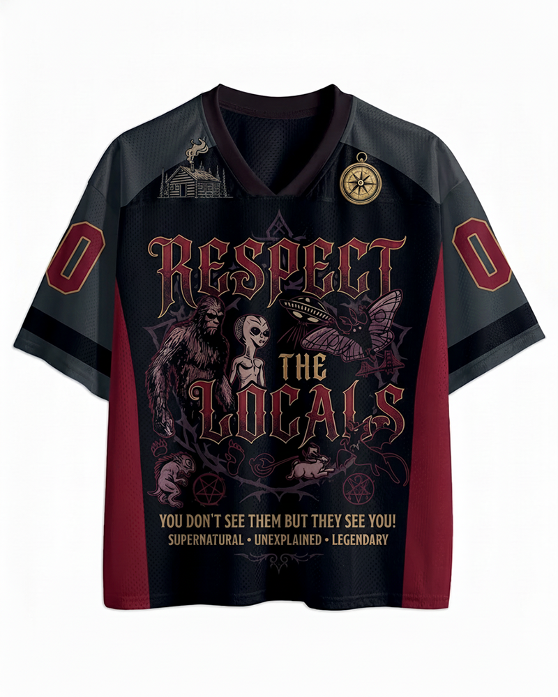 TheRetroTee Respectez les gens du pays Maillot en résille des années 70