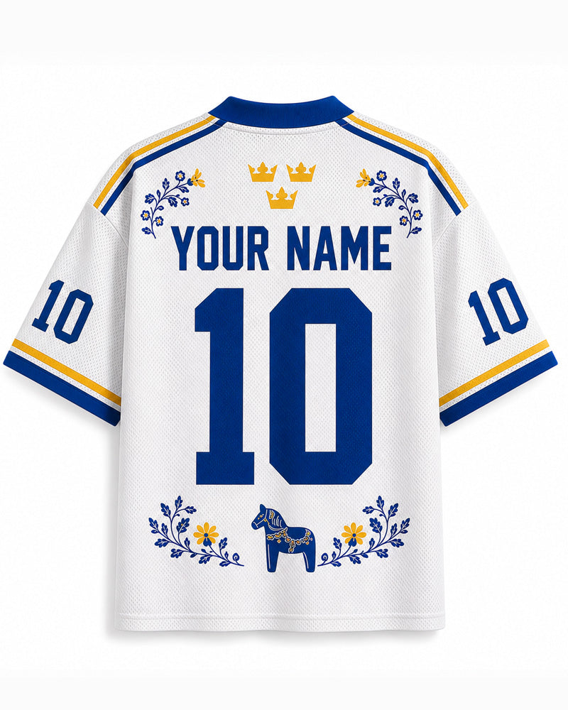 TheRetroTee Custom Sweden Soccer Mesh Jersey