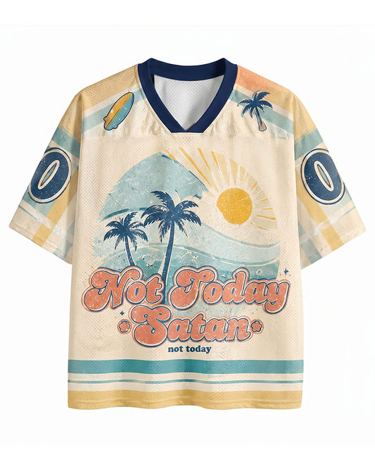 TheRetroTee Not Today Satan Mesh Jersey
